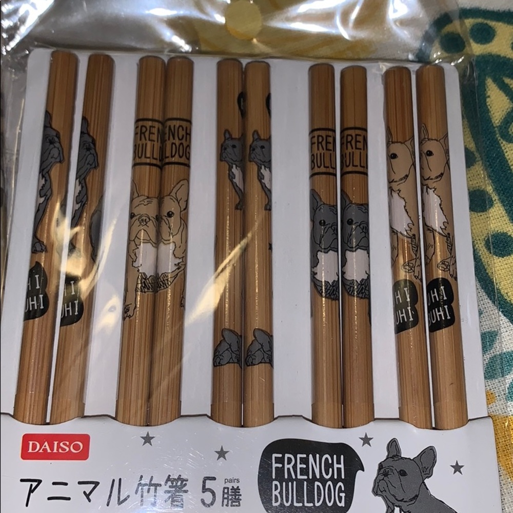 🎀 5x$25 🎀10 French Bulldog Chopsticks!! 5 Pairs! - Picture 2 of 8